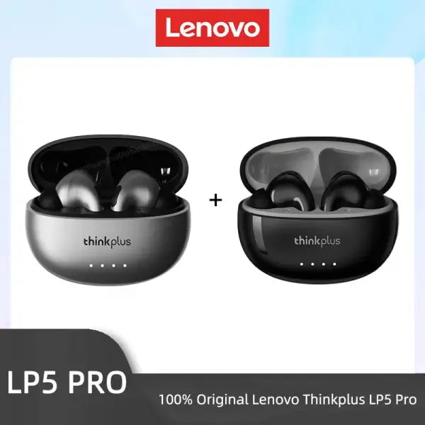 Lenovo LP5 Pro Wireless Bluetooth Earphones with HiFi Sound - 1Gray 1Black