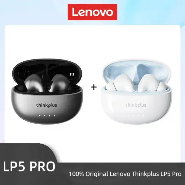 Lenovo LP5 Pro Wireless Bluetooth Earphones with HiFi Sound - 1Gray 1White