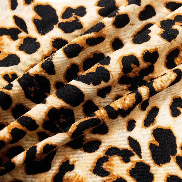 Leopard Panties 3-Piece Seamless Ice Silk Set Sexy Printed Style