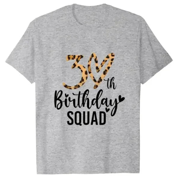 Leopard T-Shirt – Graphic Print Women’s 30th Birthday Party Tee