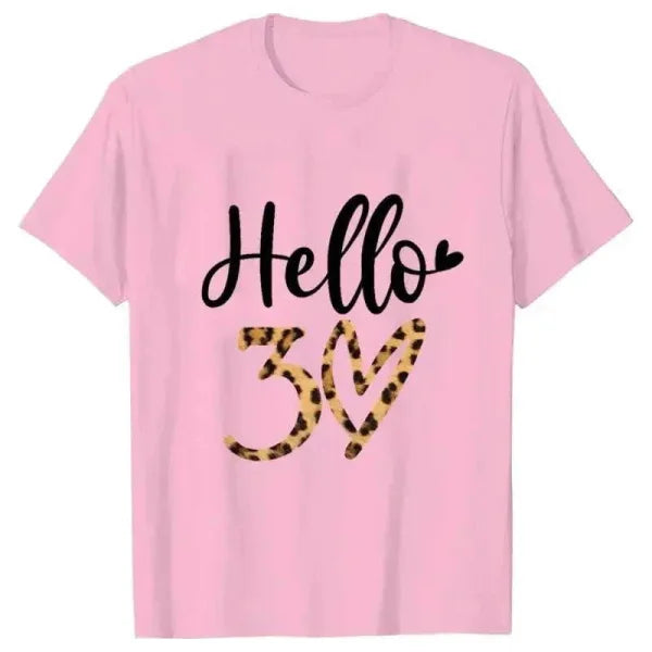 Leopard T-Shirt – Graphic Print Women’s 30th Birthday Party Tee - CS-240420-3-28-14 / M