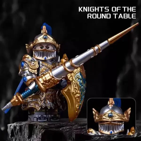 Lich King Medieval Round Table Knights building block Anime Sir Kay/Gaheris bricks Action Figure Collection Model Doll