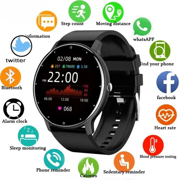 LIGE Smart Watch with Health Tracking and Distance Tracker