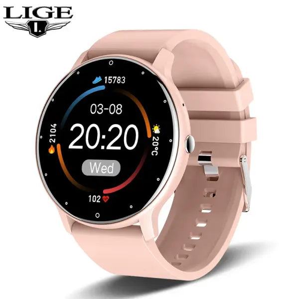 LIGE Smart Watch with Health Tracking and Distance Tracker - pink