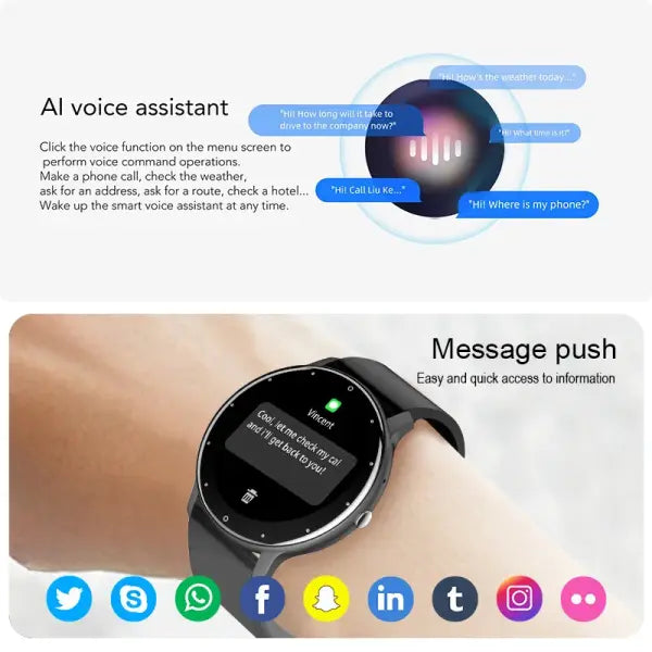 LIGE Smart Watch with Health Tracking and Distance Tracker