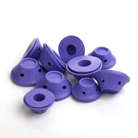 Light Blue Soft Rubber Hair Rollers for Effortless Curls - Himpall
