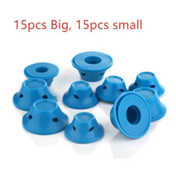 Light Blue Soft Rubber Hair Rollers for Effortless Curls - Himpall