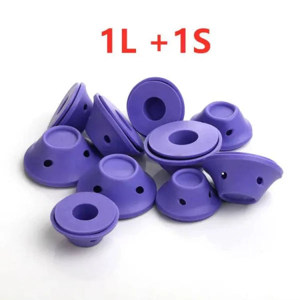 Light Blue Soft Rubber Hair Rollers for Effortless Curls - Himpall