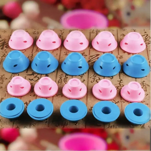 Light Blue Soft Rubber Hair Rollers for Effortless Curls - Himpall