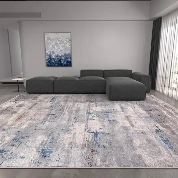 Plush Carpet Large Polyester Mat Washable Soft Living Room Rug