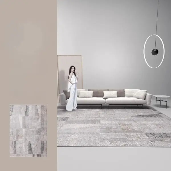 Plush Carpet Large Polyester Mat Washable Soft Living Room Rug - jds-250721002654 / 180x200cm(70x78in)