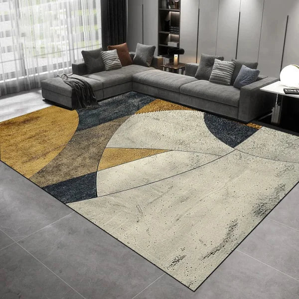 Light Luxury Geometry Carpet - Modern Soft Rug for Living Room & Bedroom