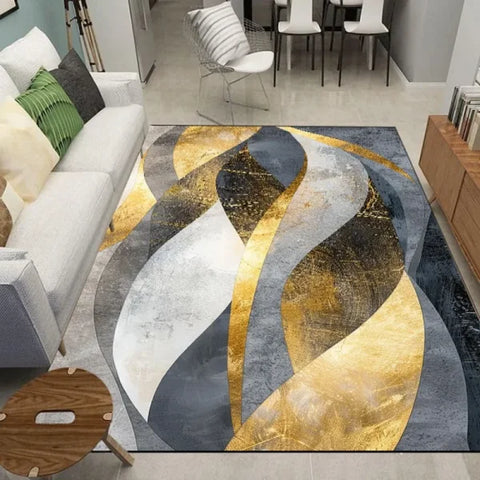 Light Luxury Geometry Carpet - Modern Soft Rug for Living Room & Bedroom