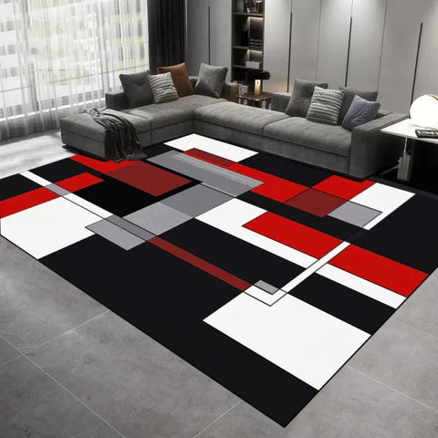 Light Luxury Geometry Carpet - Modern Soft Rug for Living Room & Bedroom - JH048-flannel 11 / custom contact