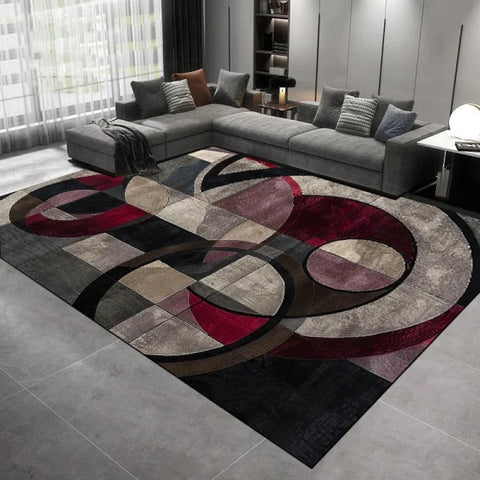 Light Luxury Geometry Carpet - Modern Soft Rug for Living Room & Bedroom