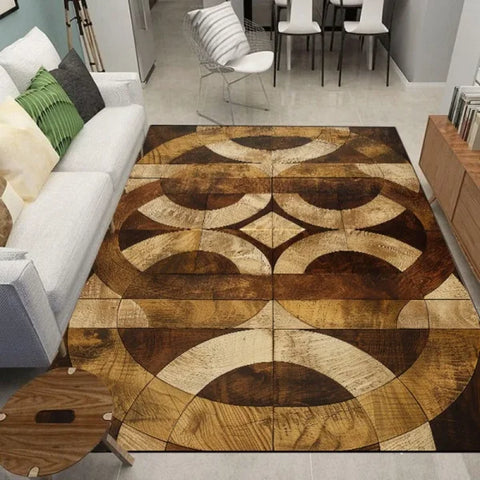 Light Luxury Geometry Carpet - Modern Soft Rug for Living Room & Bedroom