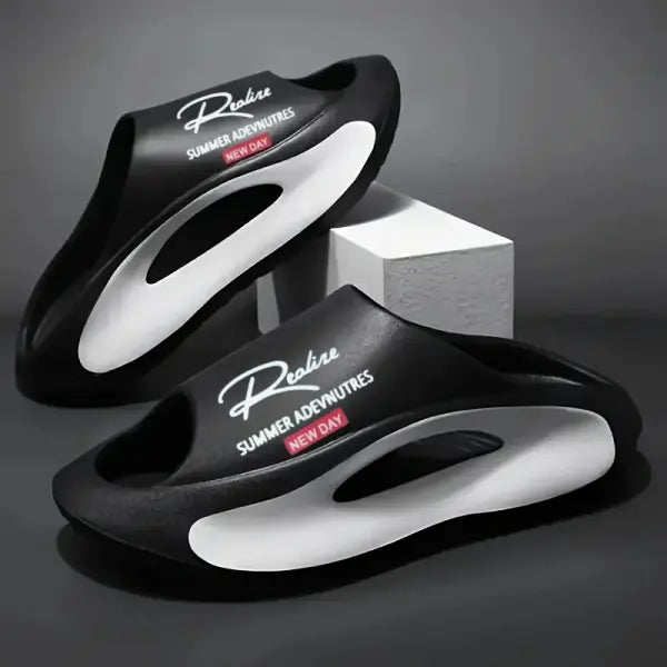Lightweight EVA Childrens Slippers with White Cartoon Design
