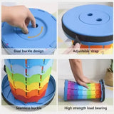 Lightweight Portable Plastic Folding Telescopic Chair - Adjustable Height Compact Stool Perfect for Fishing Beach &