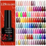 LILYCUTE 129 Colors 7ML Nail Gel Polish Nail Supplies Vernis Semi Permanent Nail Art Manicure Soak Off LED UV Gel Nail