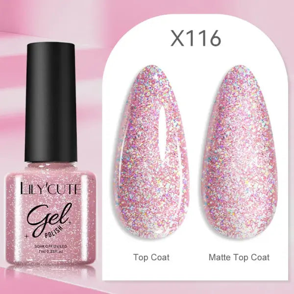 LILYCUTE 129 Colors 7ML Nail Gel Polish Nail Supplies Vernis Semi Permanent Nail Art Manicure Soak Off LED UV Gel Nail
