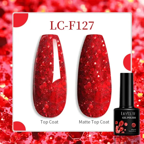 LILYCUTE 129 Colors 7ML Nail Gel Polish Nail Supplies Vernis Semi Permanent Nail Art Manicure Soak Off LED UV Gel Nail