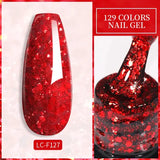 LILYCUTE 129 Colors 7ML Nail Gel Polish Nail Supplies Vernis Semi Permanent Nail Art Manicure Soak Off LED UV Gel Nail
