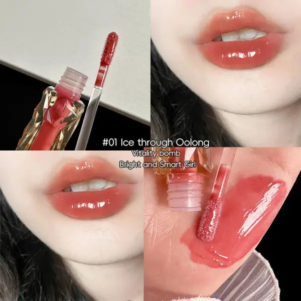 Lip Gloss Long-lasting Moisturizing Easy Halo-dyeing Waterproof Mirror Water Glass Lip Gloss Transparent Color