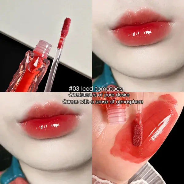 Lip Gloss Long-lasting Moisturizing Easy Halo-dyeing Waterproof Mirror Water Glass Lip Gloss Transparent Color