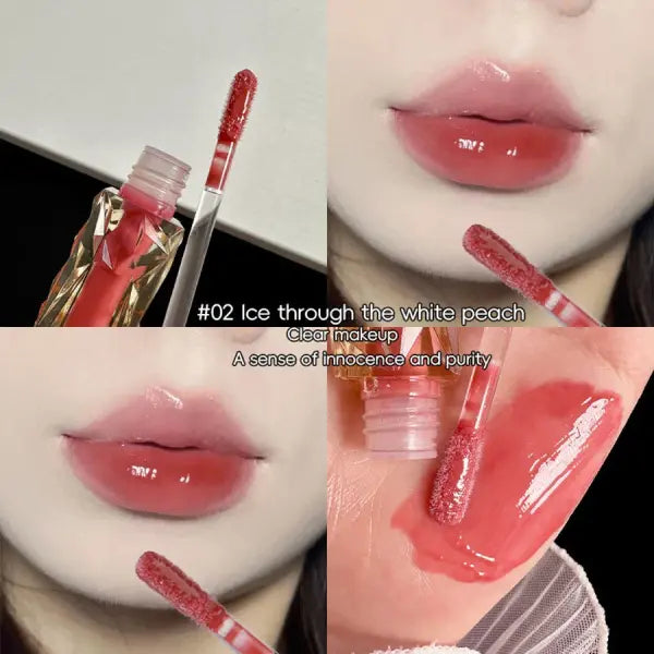 Lip Gloss Long-lasting Moisturizing Easy Halo-dyeing Waterproof Mirror Water Glass Lip Gloss Transparent Color