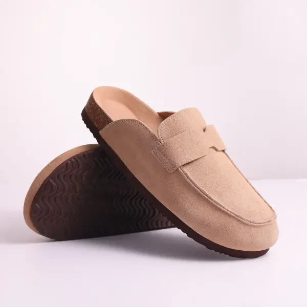 Litfun New Women Clogs For Women Fashion Cork Suede Mules Slipper Classic Cork Antislip For Outdoor Slippers With Arch