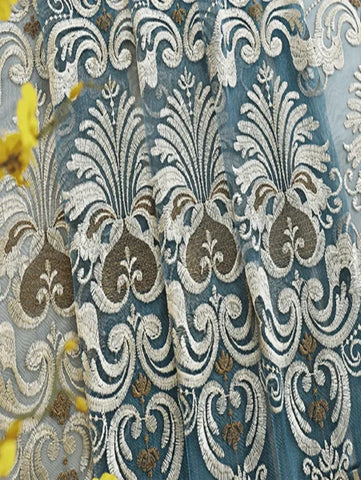 Living Room Curtain Curtain 1PC European Style Embroidery High-end Elegant