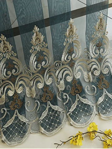 Living Room Curtain Curtain 1PC European Style Embroidery High-end Elegant
