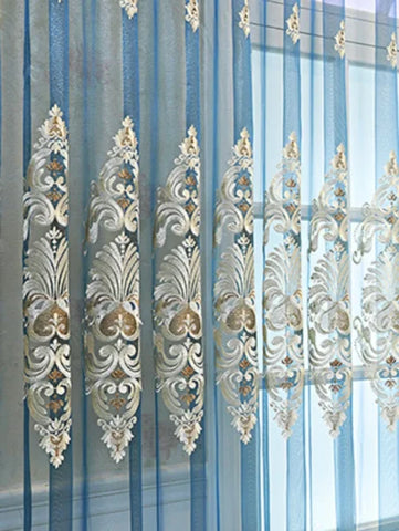 Living Room Curtain Curtain 1PC European Style Embroidery High-end Elegant