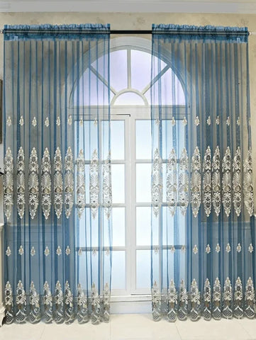 Living Room Curtain Curtain 1PC European Style Embroidery High-end Elegant