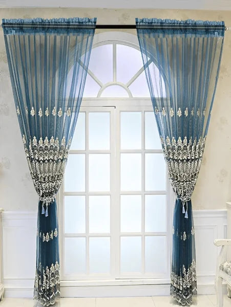 Living Room Curtain Curtain 1PC European Style Embroidery High-end Elegant