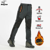 Men’s Winter Hiking Pants – Thick Warm Fleece Waterproof Windproof Soft Shell for Outdoor Trekking & Skiing