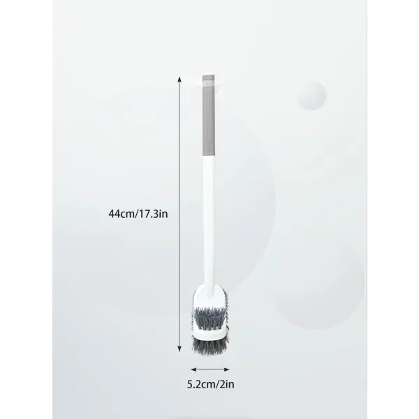 Long Handled Toilet Brush Suction Cup Type Hole Free Wall Mounted Double-Sided Elbow No Dead Corners Cleaning Squatting