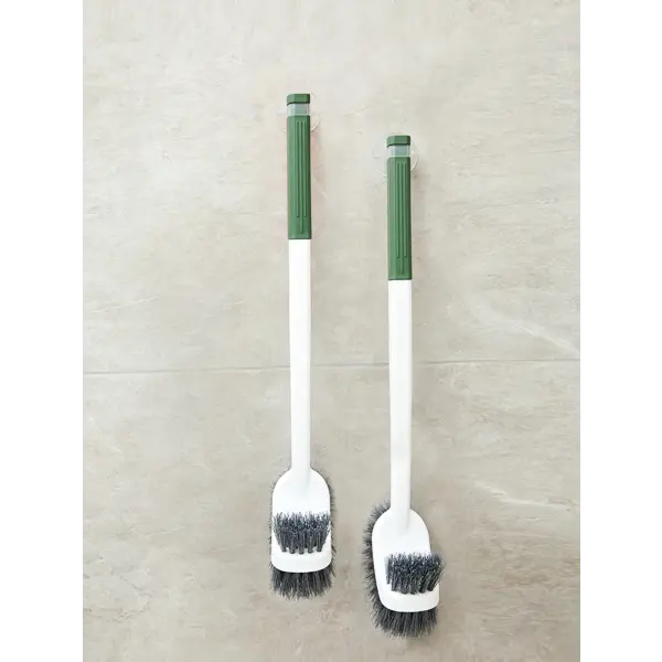 Long Handled Toilet Brush Suction Cup Type Hole Free Wall Mounted Double-Sided Elbow No Dead Corners Cleaning Squatting