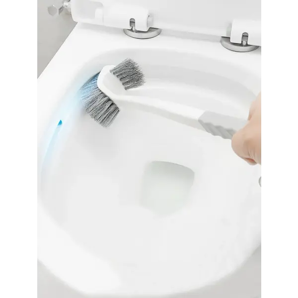 Long Handled Toilet Brush Suction Cup Type Hole Free Wall Mounted Double-Sided Elbow No Dead Corners Cleaning Squatting