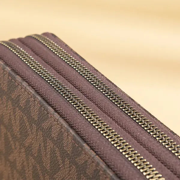 Long Wallets for Women Double Zipper Clutches Purse with Big Letter Wristlet Wallet Phone Holder Card Holder Lady