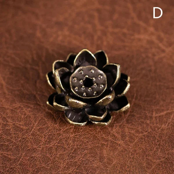 Lotus Flower Incense Burner High-Quality Reflux Stick Holder for Home - Himpall