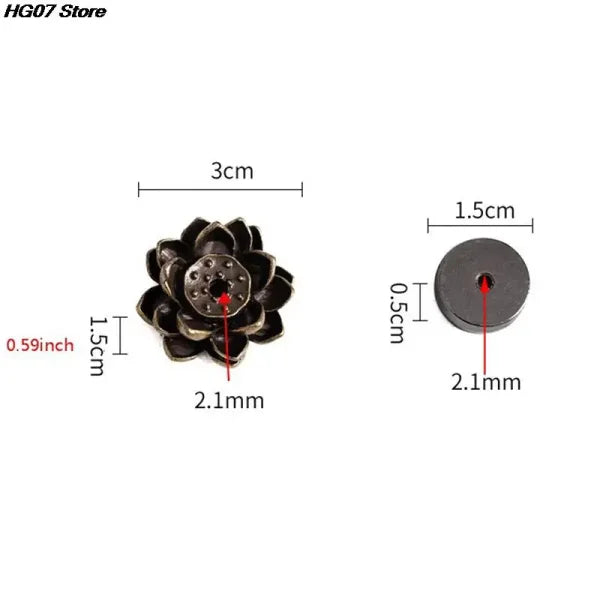 Lotus Flower Incense Burner High-Quality Reflux Stick Holder for Home - Himpall