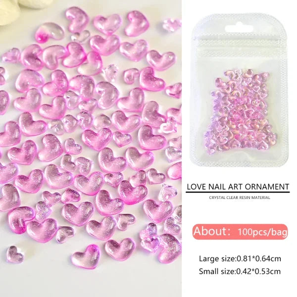 Love Heart Crystal Rhinestones for Trendy Nail Art and Decoration - Himpall