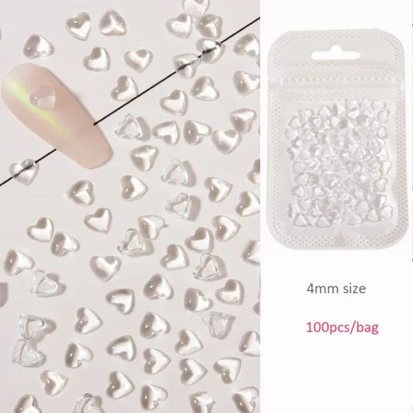 Love Heart Crystal Rhinestones for Trendy Nail Art and Decoration - Himpall