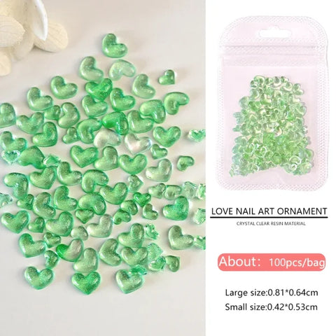 Love Heart Crystal Rhinestones for Trendy Nail Art and Decoration - Himpall