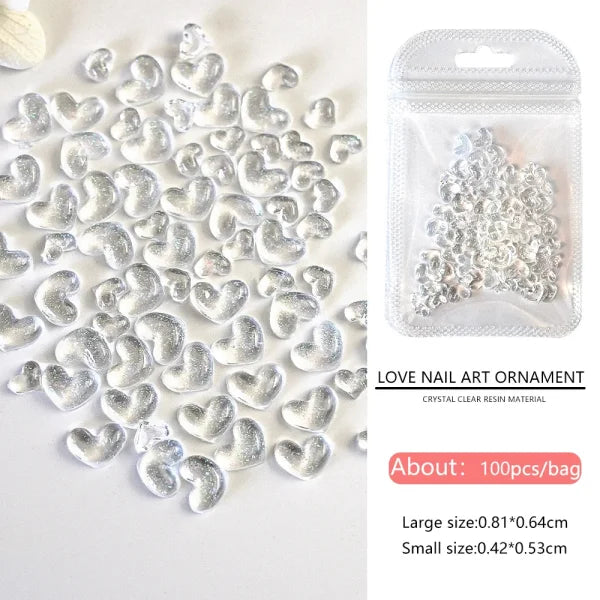 Love Heart Crystal Rhinestones for Trendy Nail Art and Decoration - Himpall