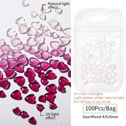 Love Heart Crystal Rhinestones for Trendy Nail Art and Decoration - Himpall