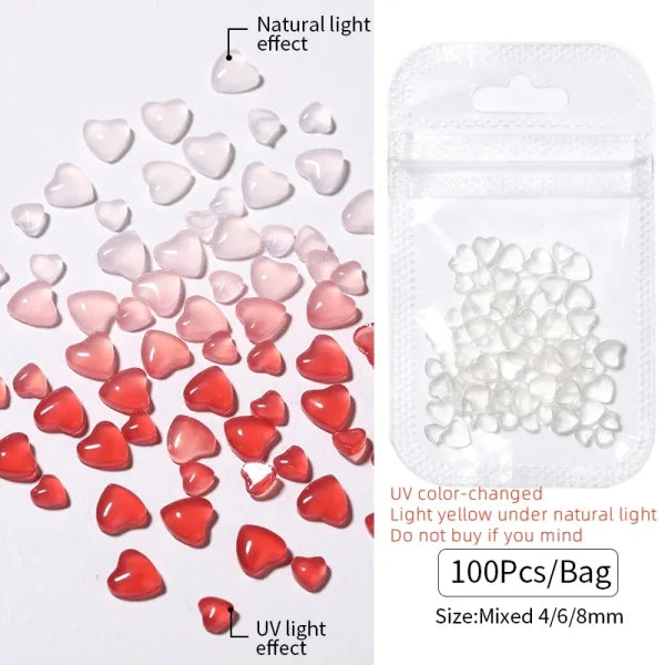 Love Heart Crystal Rhinestones for Trendy Nail Art and Decoration - Himpall