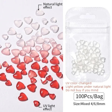 Love Heart Crystal Rhinestones for Trendy Nail Art and Decoration - Himpall
