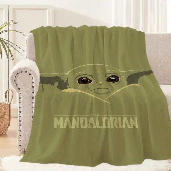Lovely Y-Yoda Baby Cute Blanket Plush Nap Sofa rug for Living Room Warm Office Bedroom Birthday Home Travel Kid Gifts